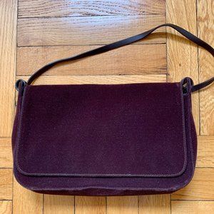 VINTAGE -Maroon Velvet Mabiani Italian Shoulder bag